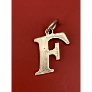 .925 Letter F Sterling Silver Jewelry Charm #alphabet #F
